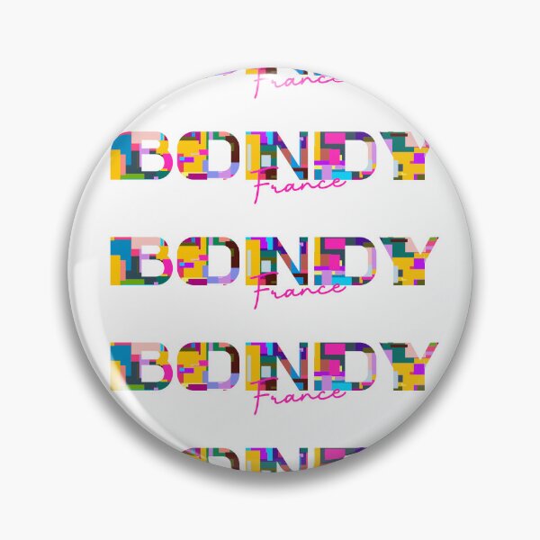 Item preview, Bondy, France, Vibrant Abstract City Typography Art designed and sold by Wanderful-roads.
