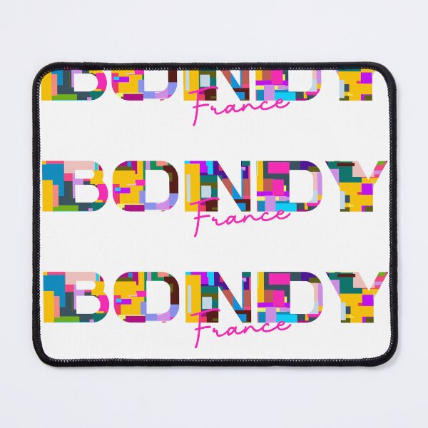 Item preview, Bondy, France, Vibrant Abstract City Typography Art designed and sold by Wanderful-roads.