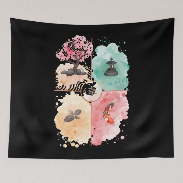 Item preview, Ikigai Tranquil Japanese Garden Art designed and sold by ChicTrendz.