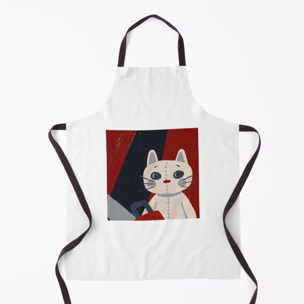 Item preview, Chalk-drawn kitty with chainsaw - cute chalk art cat designed and sold by neelfs.
