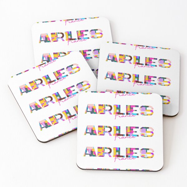 Item preview, Arles, France, Vibrant Abstract City Typography Art designed and sold by Wanderful-roads.
