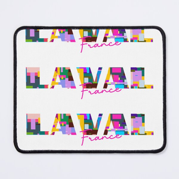 Item preview, Laval, France, Vibrant Abstract City Typography Art designed and sold by Wanderful-roads.