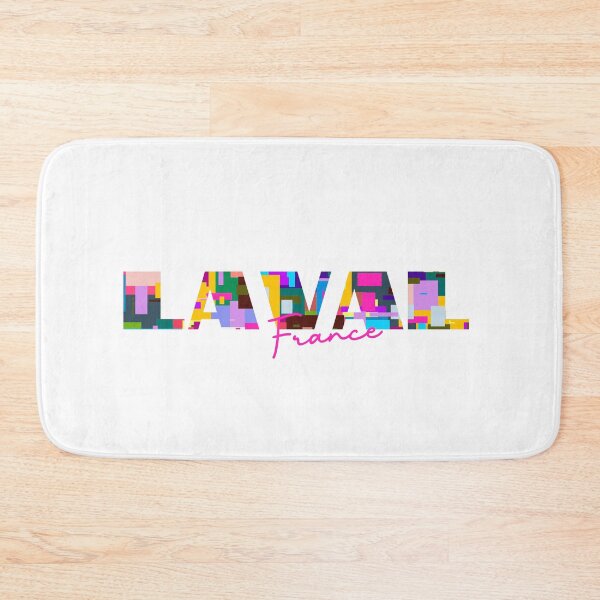 Item preview, Laval, France, Vibrant Abstract City Typography Art designed and sold by Wanderful-roads.