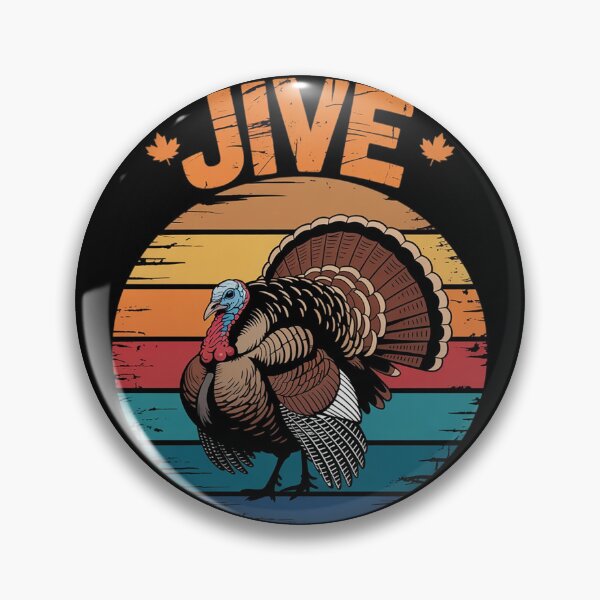 Artikelvorschau, Vintage Turkey Jive Black - Kleine Thanksgiving-Truthahn-Figur entworfen und verkauft von VerseFarm.