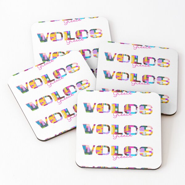 Item preview, Volos, Greece, Vibrant Abstract City Typography Art designed and sold by Wanderful-roads.