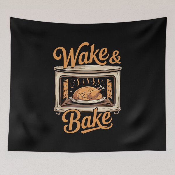 Item preview, Wake Bake Turkey Feast Meal Dinner Chef Funny Thanksgiving  designed and sold by VerseFarm.