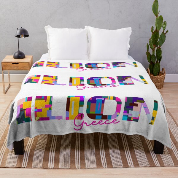 Item preview, Ilion, Greece, Vibrant Abstract City Typography Art designed and sold by Wanderful-roads.