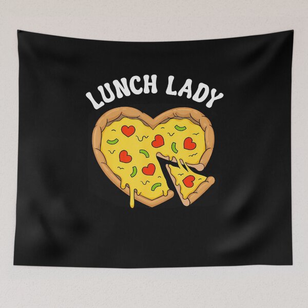Artikelvorschau, Kantinenmitarbeiterin Pizza Heart Schulkantinenmitarbeiter Valentinstag entworfen und verkauft von JanieLucia.