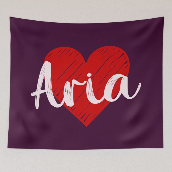 Item preview, Aria Name Red Heart  designed and sold by Jeallan Designs.