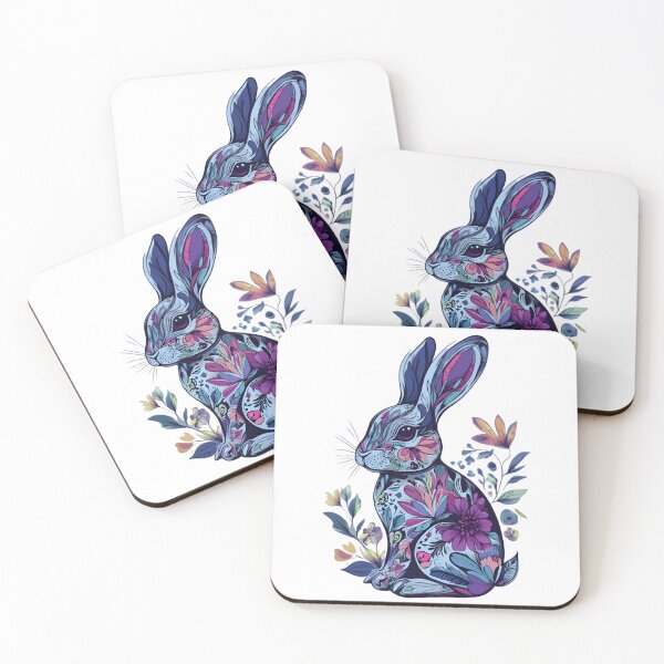 Item preview, Floral Rabbit, Bunny, Easter, Nature Lover, Rabbit Silhouette, Floral Bunny, Easter Bunny, Bunny designed and sold by DesignDenDo ⭐⭐⭐⭐⭐.