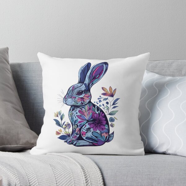 Item preview, Floral Rabbit, Bunny, Easter, Nature Lover, Rabbit Silhouette, Floral Bunny, Easter Bunny, Bunny designed and sold by DesignDenDo ⭐⭐⭐⭐⭐.