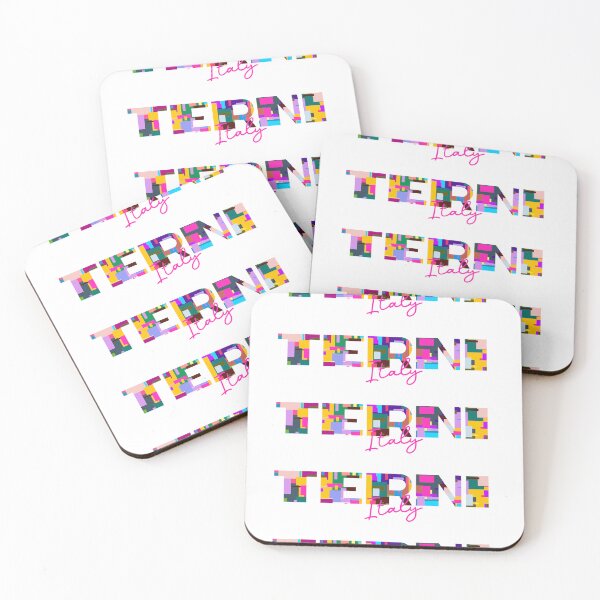 Aperçu de l'œuvre Terni, Italie, art typographique abstrait et vibrant de la ville créée et vendue par Wanderful-roads.