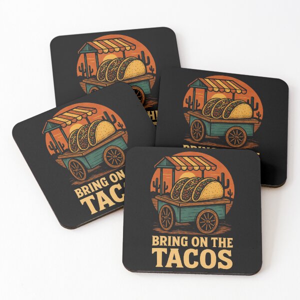 Item preview, Bring On The Tacos Cactus Sunset Cart designed and sold by DianaEsther1.