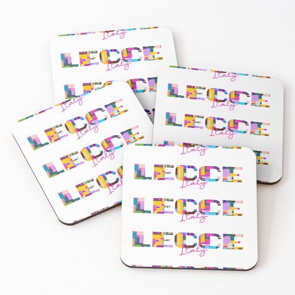Item preview, Lecce, Italy, Denmark, Vibrant Abstract City Typography Art designed and sold by Wanderful-roads.