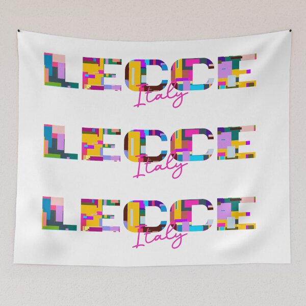 Item preview, Lecce, Italy, Denmark, Vibrant Abstract City Typography Art designed and sold by Wanderful-roads.
