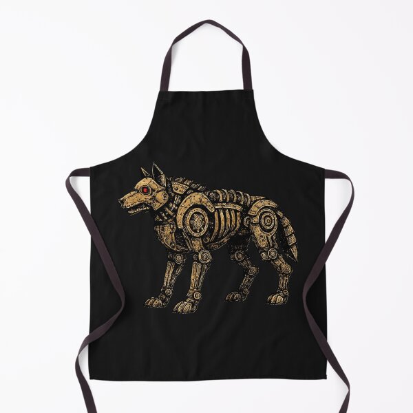 Item preview, Brass Clockwork Steampunk Mechanical Wolf designed and sold by SeoulInkSoul.