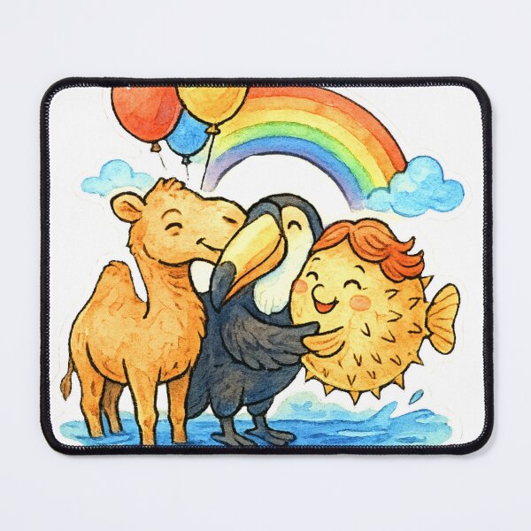 Item preview, animals rainbows and balloons 016 designed and sold by tileartwork.