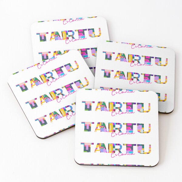 Item preview, Tartu, Estonia, Vibrant Abstract City Typography Art designed and sold by Wanderful-roads.