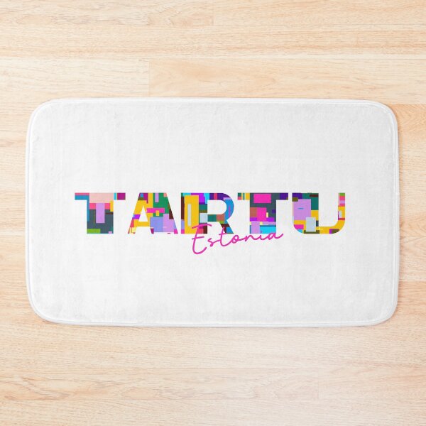 Item preview, Tartu, Estonia, Vibrant Abstract City Typography Art designed and sold by Wanderful-roads.