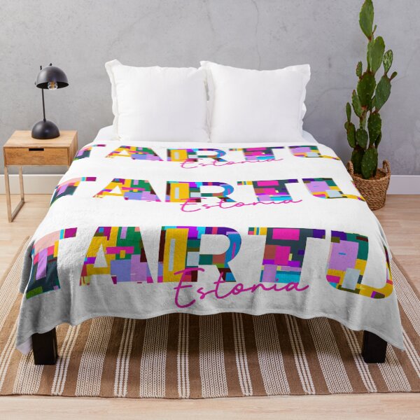 Item preview, Tartu, Estonia, Vibrant Abstract City Typography Art designed and sold by Wanderful-roads.