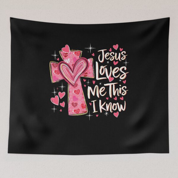 Item preview, Jesus Loves Me This I Know God Religious Christian Valentine designed and sold by JanieLucia.
