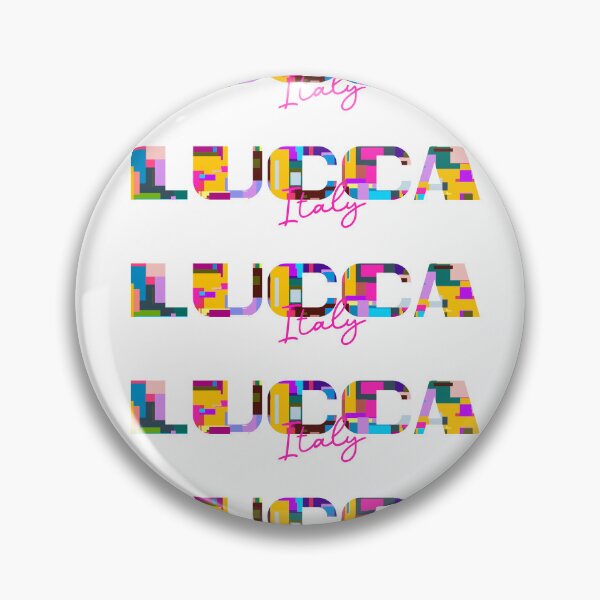 Item preview, Lucca, Italy, Vibrant Abstract City Typography Art designed and sold by Wanderful-roads.