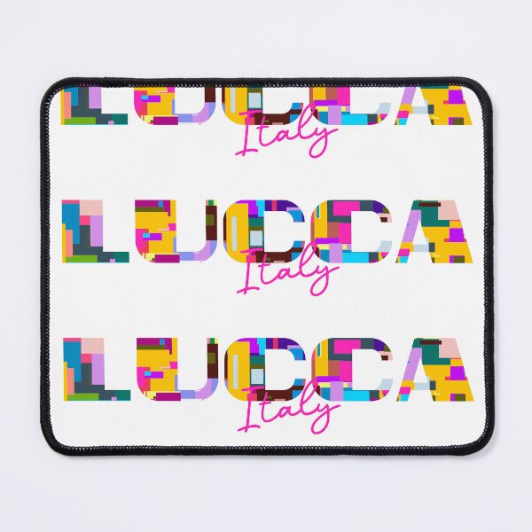 Item preview, Lucca, Italy, Vibrant Abstract City Typography Art designed and sold by Wanderful-roads.