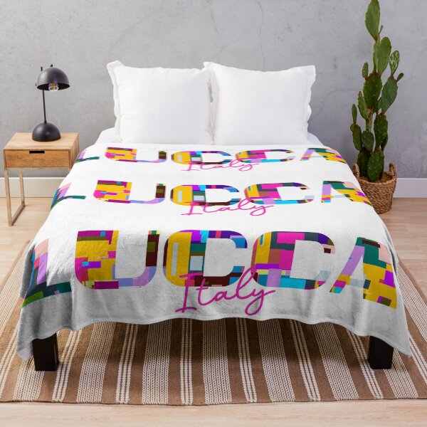 Item preview, Lucca, Italy, Vibrant Abstract City Typography Art designed and sold by Wanderful-roads.
