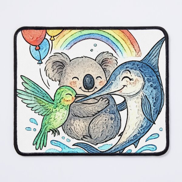 Item preview, animals rainbows and balloons 017 designed and sold by tileartwork.