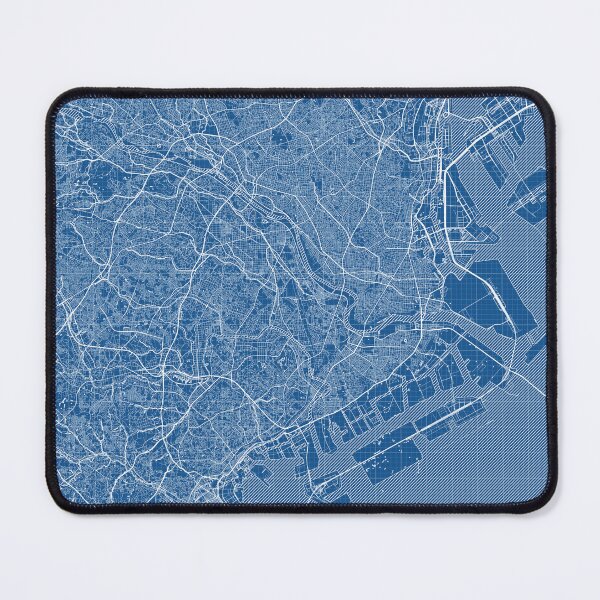 Item preview, Kawasaki City Map of Kanagawa, Japan - Blueprint designed and sold by deMAP.