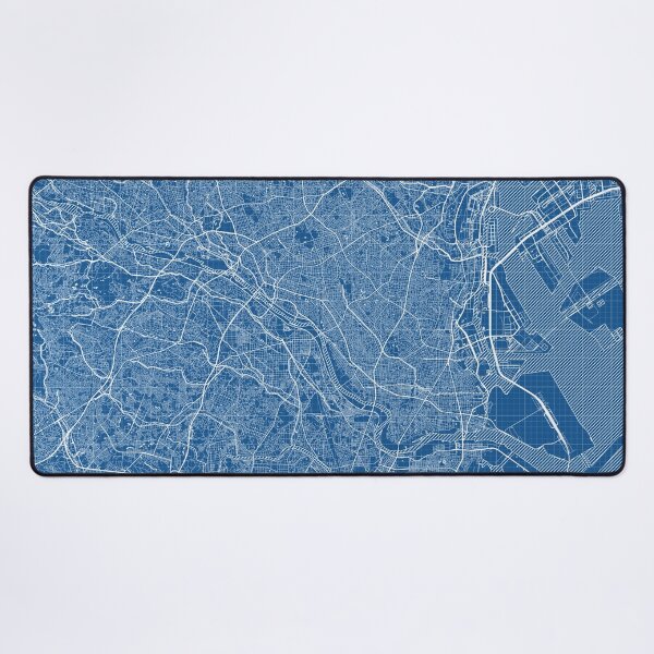 Item preview, Kawasaki City Map of Kanagawa, Japan - Blueprint designed and sold by deMAP.