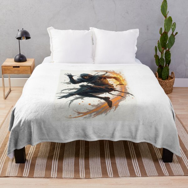 Item preview, Ninja Skeleton Flying Kick – Dark Aura Warrior Art designed and sold by OhmAuraArt.