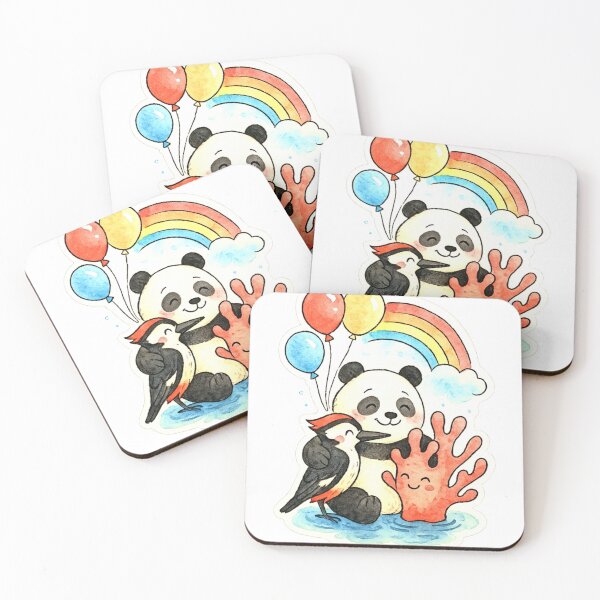 Item preview, animals rainbows and balloons 018 designed and sold by tileartwork.
