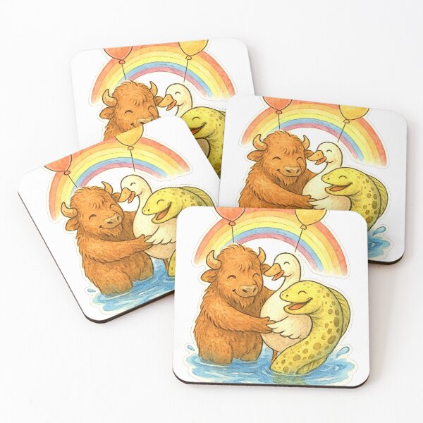 Item preview, animals rainbows and balloons 019 designed and sold by tileartwork.