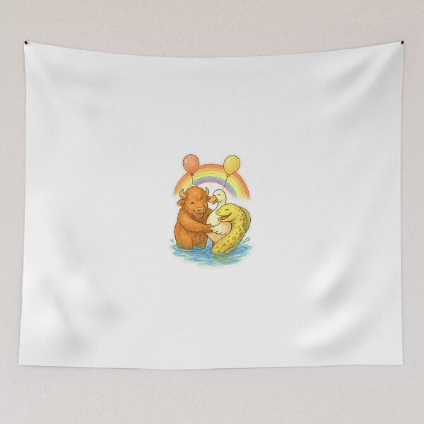 Item preview, animals rainbows and balloons 019 designed and sold by tileartwork.