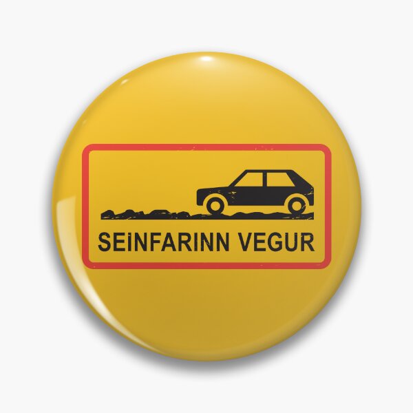 Item preview, Tourist Iceland Caution Sign - Difficult Terrain (Seinfarinn Vegur), Iceland designed and sold by studio838.