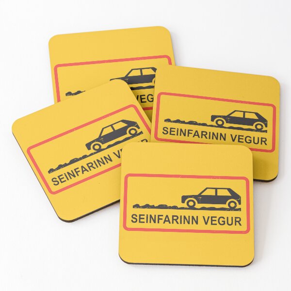 Item preview, Tourist Iceland Caution Sign - Difficult Terrain (Seinfarinn Vegur), Iceland designed and sold by studio838.