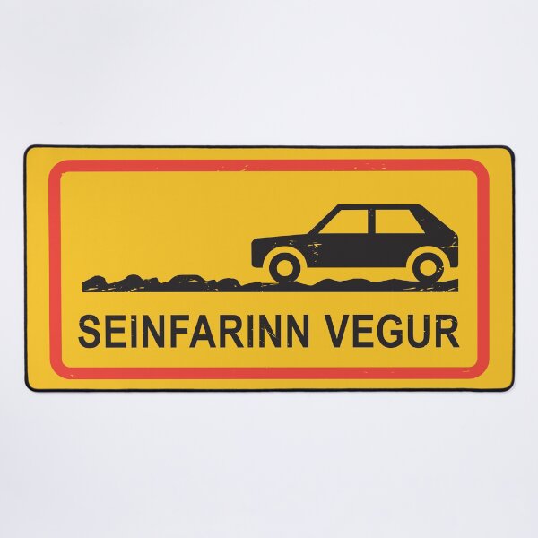 Item preview, Tourist Iceland Caution Sign - Difficult Terrain (Seinfarinn Vegur), Iceland designed and sold by studio838.