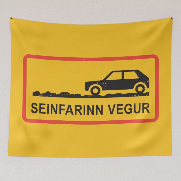 Item preview, Tourist Iceland Caution Sign - Difficult Terrain (Seinfarinn Vegur), Iceland designed and sold by studio838.
