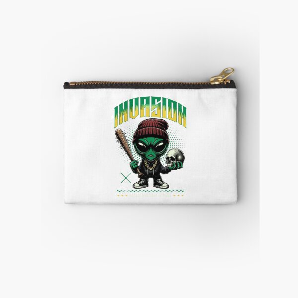 Item preview, Gritty Urban Alien Invasion Streetwear with Baseball Bat and Skull designed and sold by finkelart.