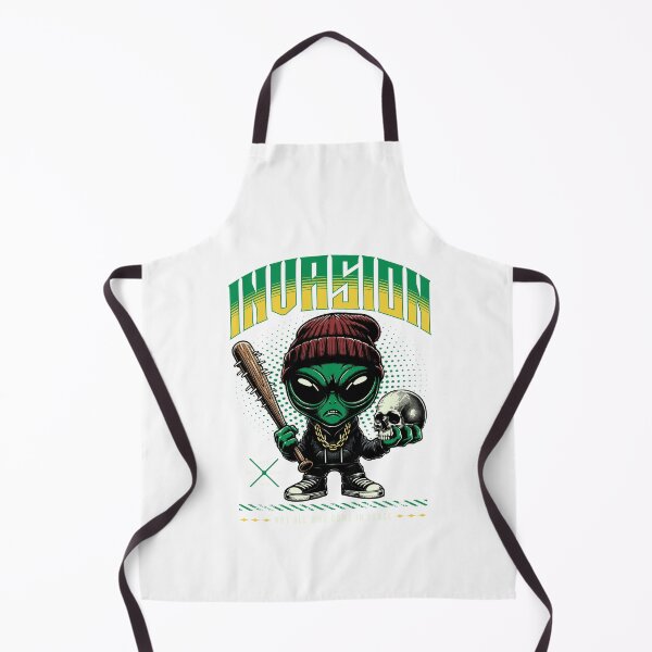Item preview, Gritty Urban Alien Invasion Streetwear with Baseball Bat and Skull designed and sold by finkelart.