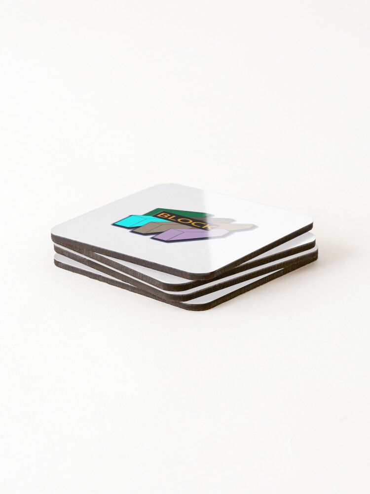 Thumbnail 4 of 5, Coasters (Set of 4), Block Stacked Rectangular Box Pattern designed and sold by PrintJuiceStore.