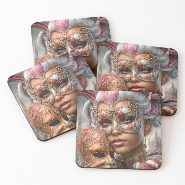 Item preview, Elegant Masked Woman in a Grand Setting designed and sold by Artessie.