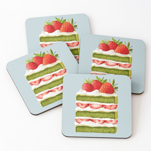 Item preview, Strawberry Matcha Cake designed and sold by sakurashorty.