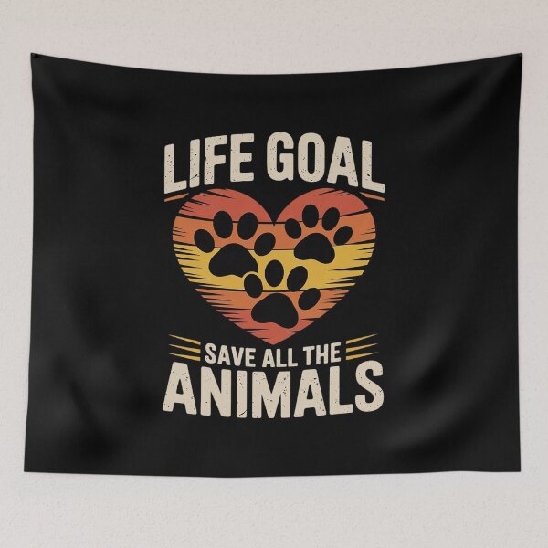 Item preview, Womens Retro Life Goal Save All The Animals - Rescue Animal  designed and sold by VerseFarm.
