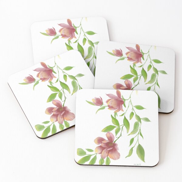 Item preview, Delicate Red Floral Vine Watercolor Gift designed and sold by The-sparkle-Empire.