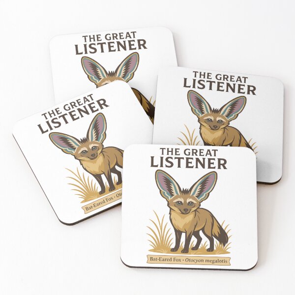 Item preview, The Great Listener – Bat-Eared Fox Wildlife Illustration designed and sold by WildlifeInc.