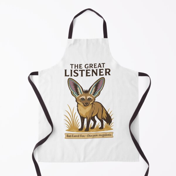 Item preview, The Great Listener – Bat-Eared Fox Wildlife Illustration designed and sold by WildlifeInc.