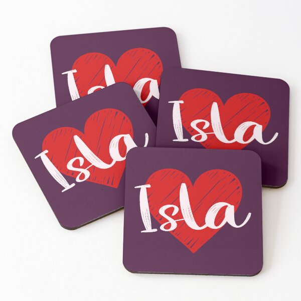 Item preview, Isla Name Red Heart  designed and sold by Jeallan Designs.