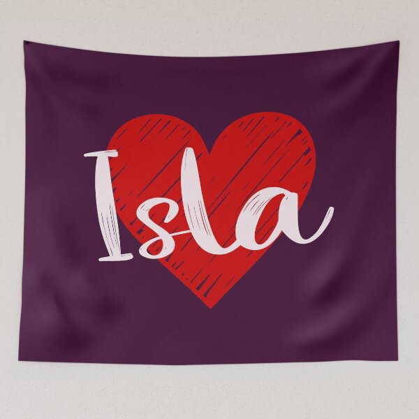 Item preview, Isla Name Red Heart  designed and sold by Jeallan Designs.